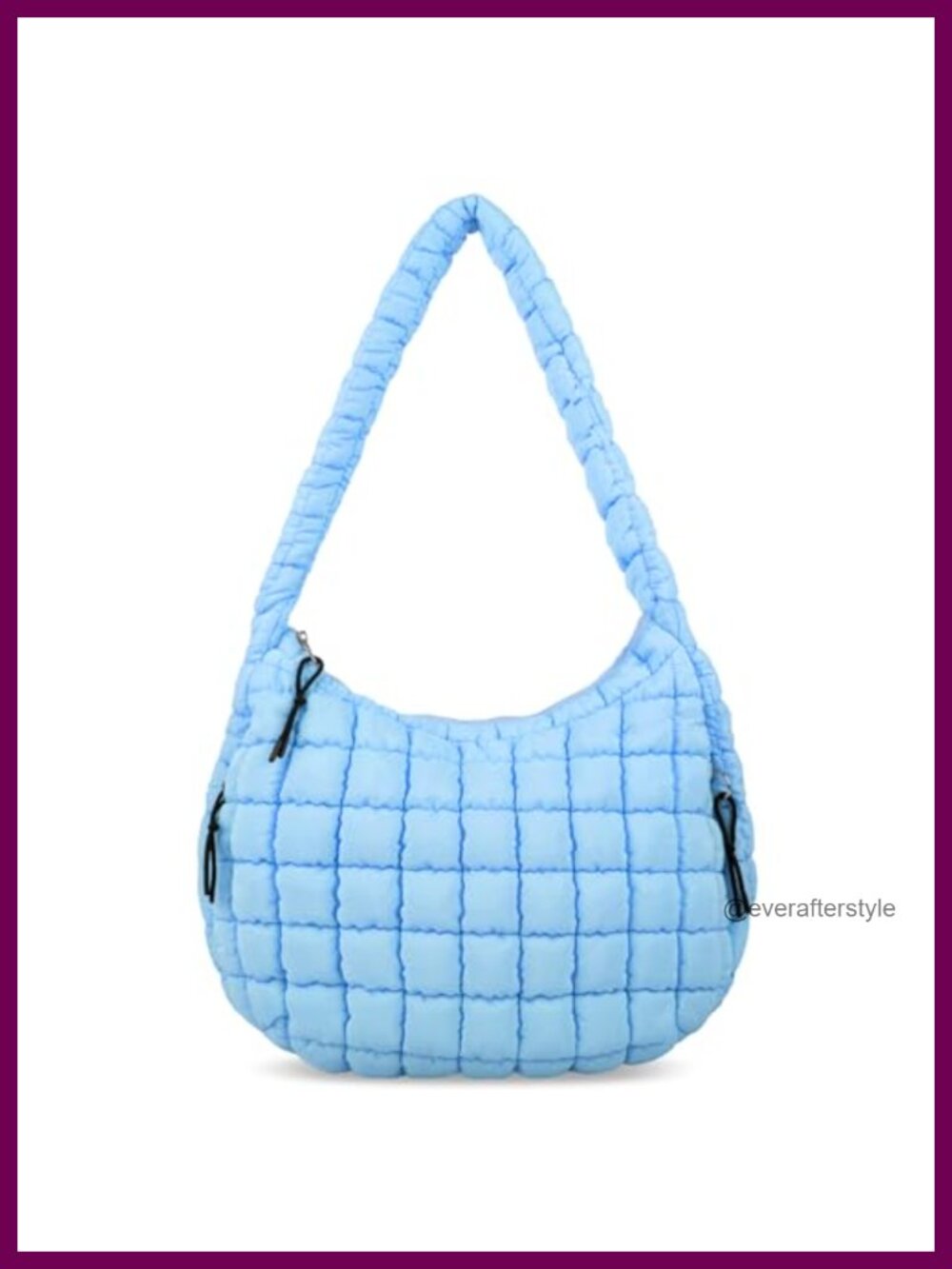 Quilted Puffer Tote Bag Large Crossbody Lightweight Nylon Carryall Hobo
